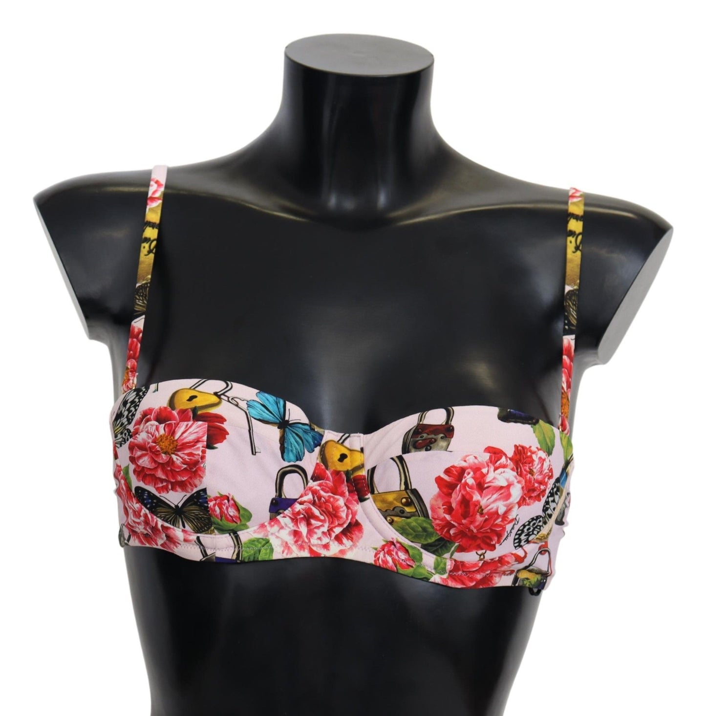 Vibrant Floral Bikini Top - Lightweight & Elastic