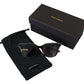 Chic Black Acetate Unisex Sunglasses