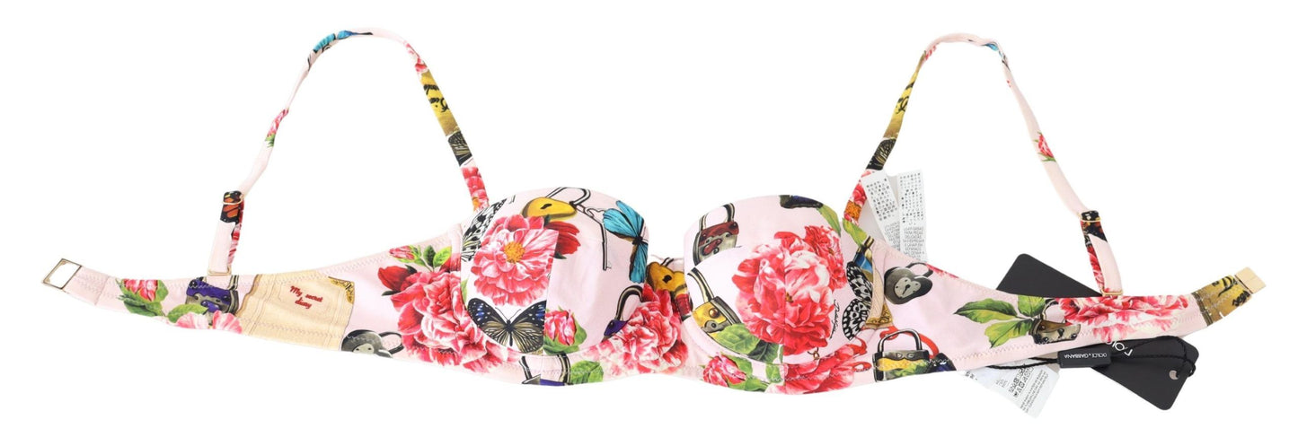 Vibrant Floral Bikini Top - Lightweight & Elastic