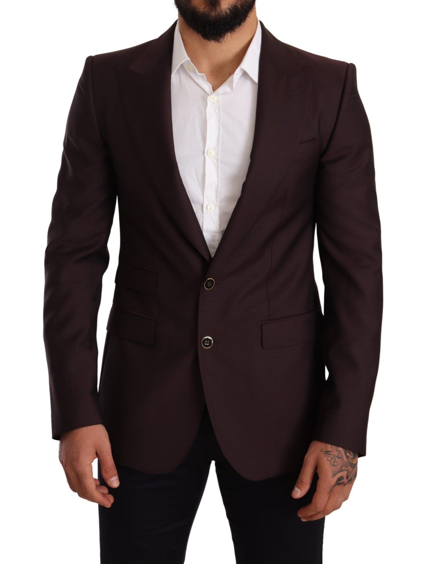 Elegant Purple Slim Fit Blazer