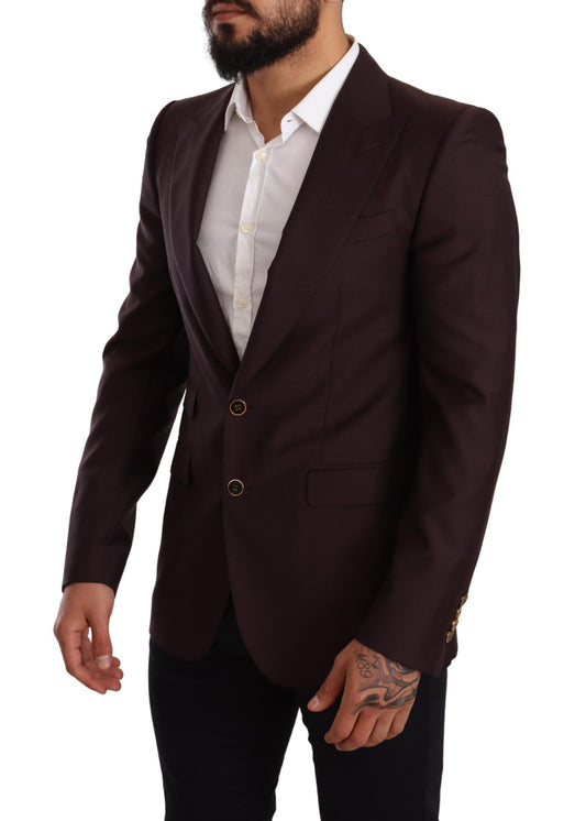 Elegant Purple Slim Fit Blazer