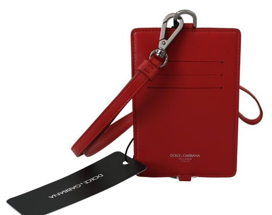 Elegant Red Leather Strap Wallet for Men