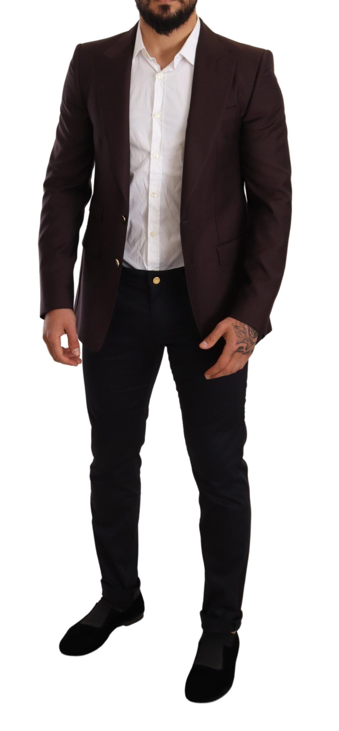 Elegant Purple Slim Fit Blazer