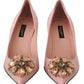 Crystal Embellished Patent Leather Pumps
