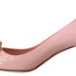 Crystal Embellished Patent Leather Pumps