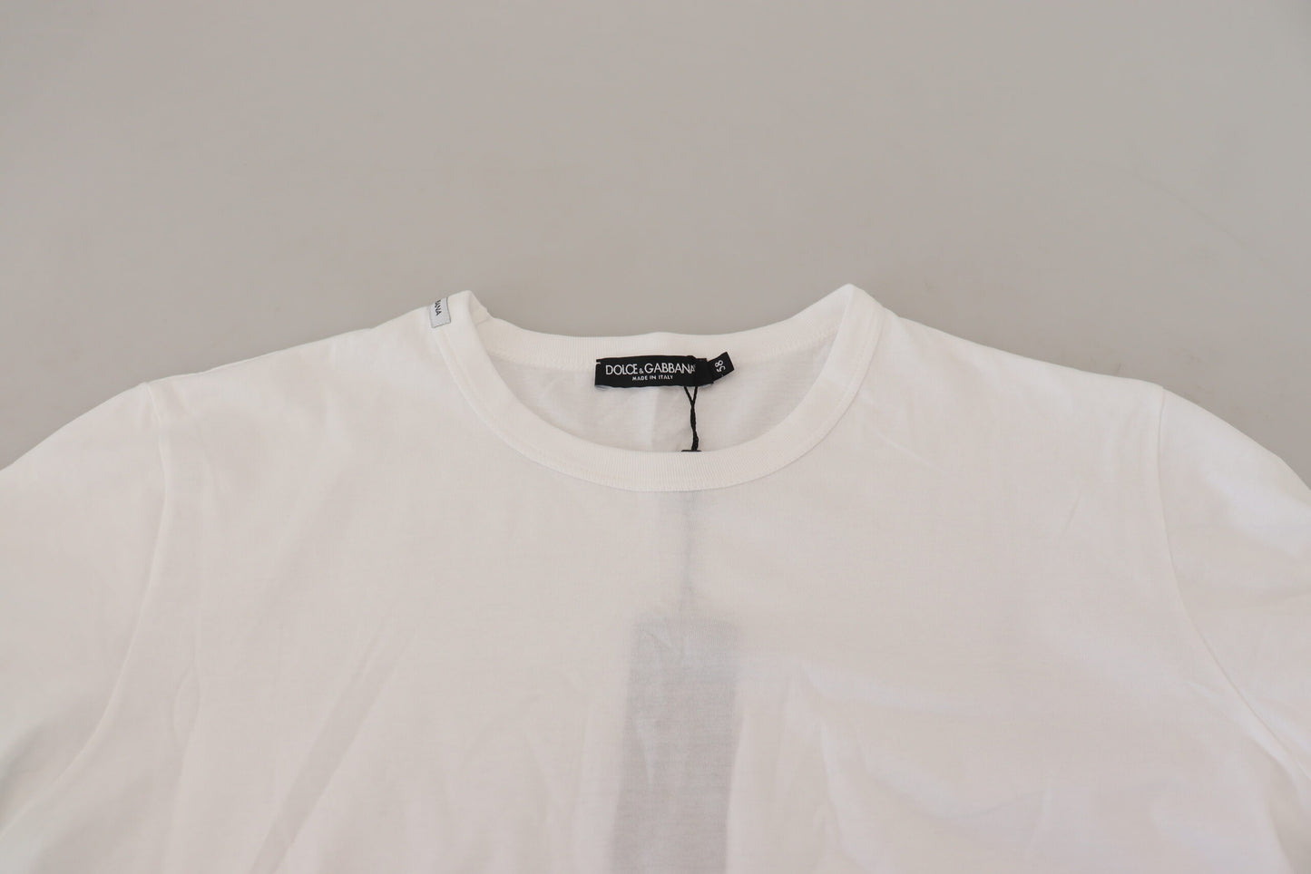 Elegant White Crew Neck Cotton Tee