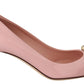 Crystal Embellished Patent Leather Pumps