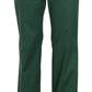 Elegant Green High Waist Straight Trousers