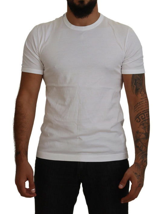 Sophisticated White Crew Neck Tee