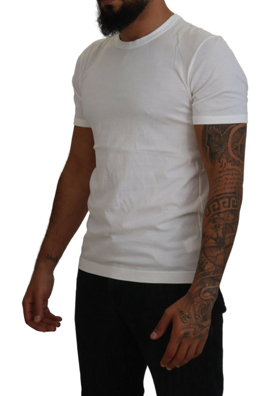 Sophisticated White Crew Neck Tee