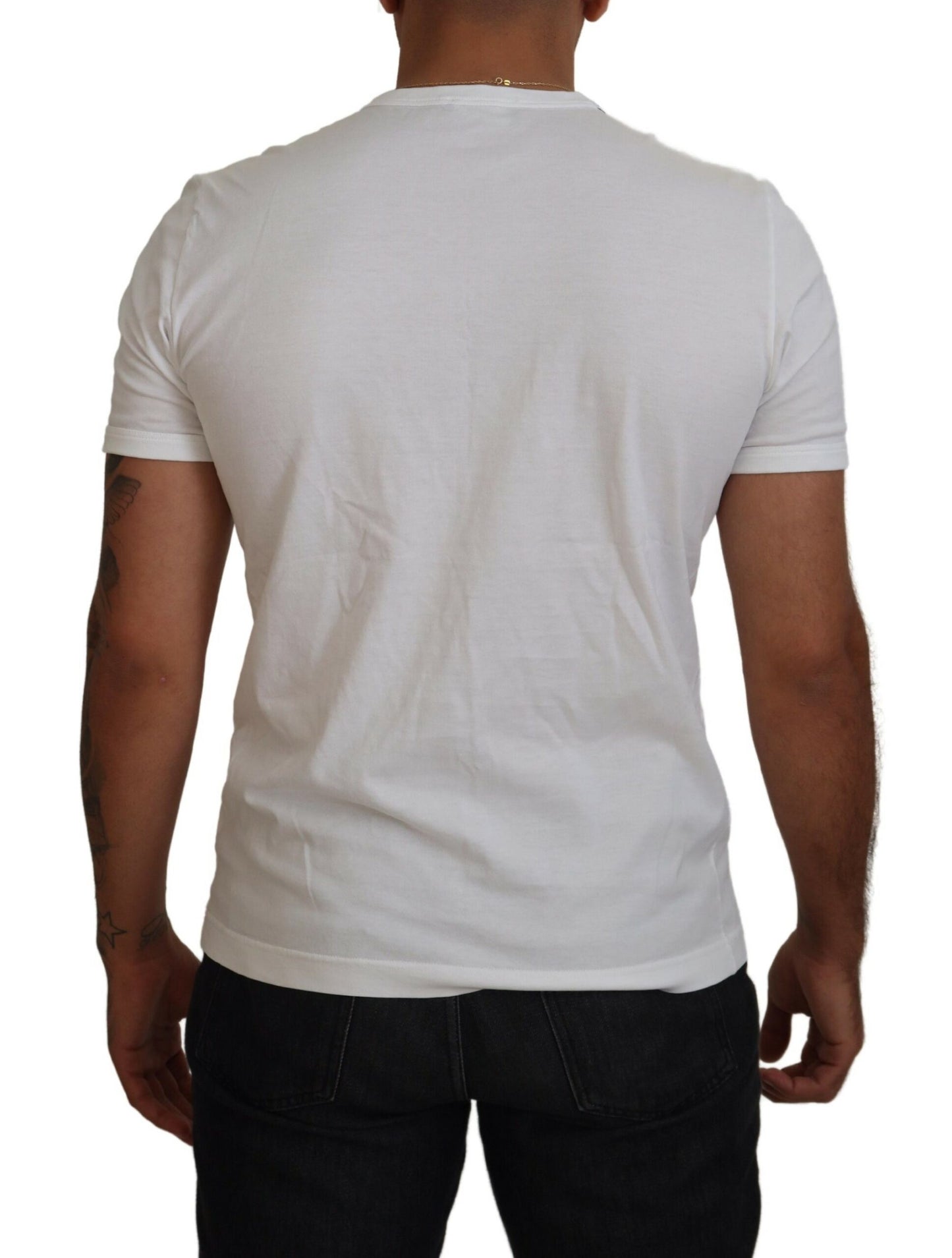 Sophisticated White Crew Neck Tee