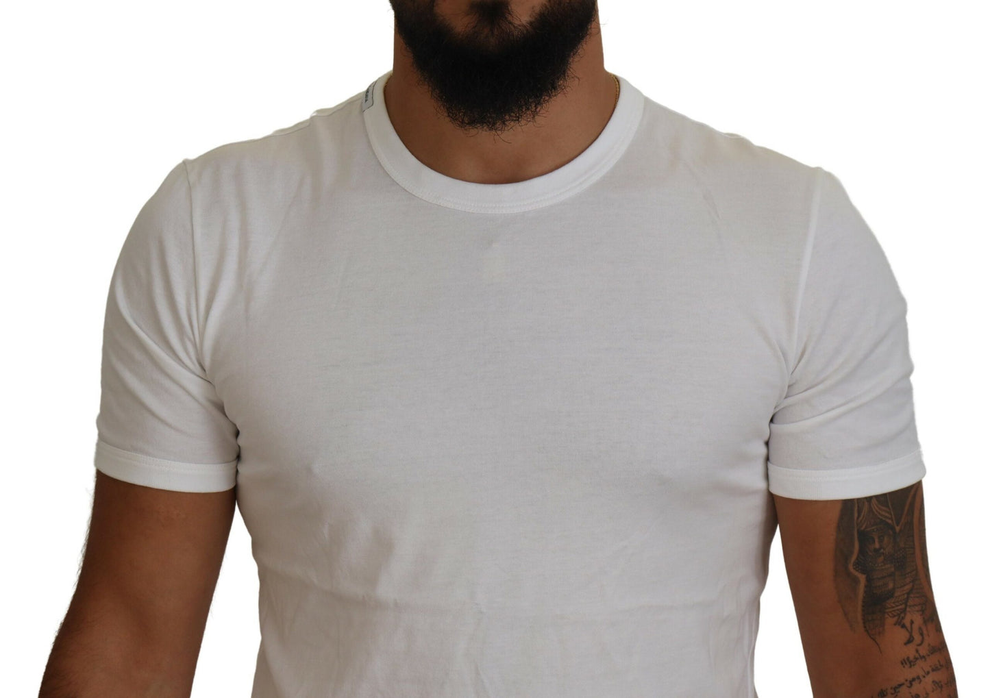 Sophisticated White Crew Neck Tee