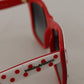 Chic Red and White Polka Dot Sunglasses