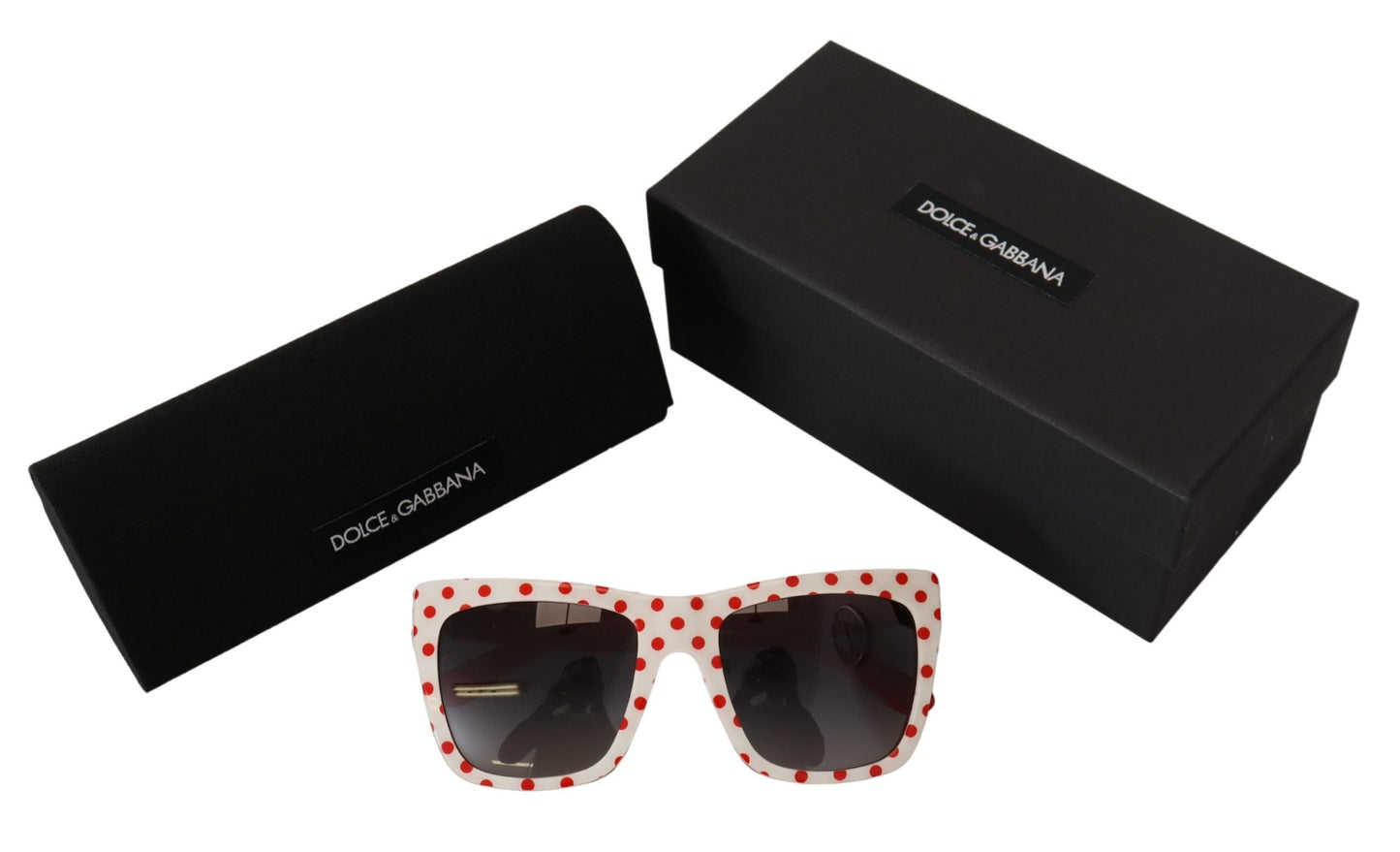 Chic Red and White Polka Dot Sunglasses