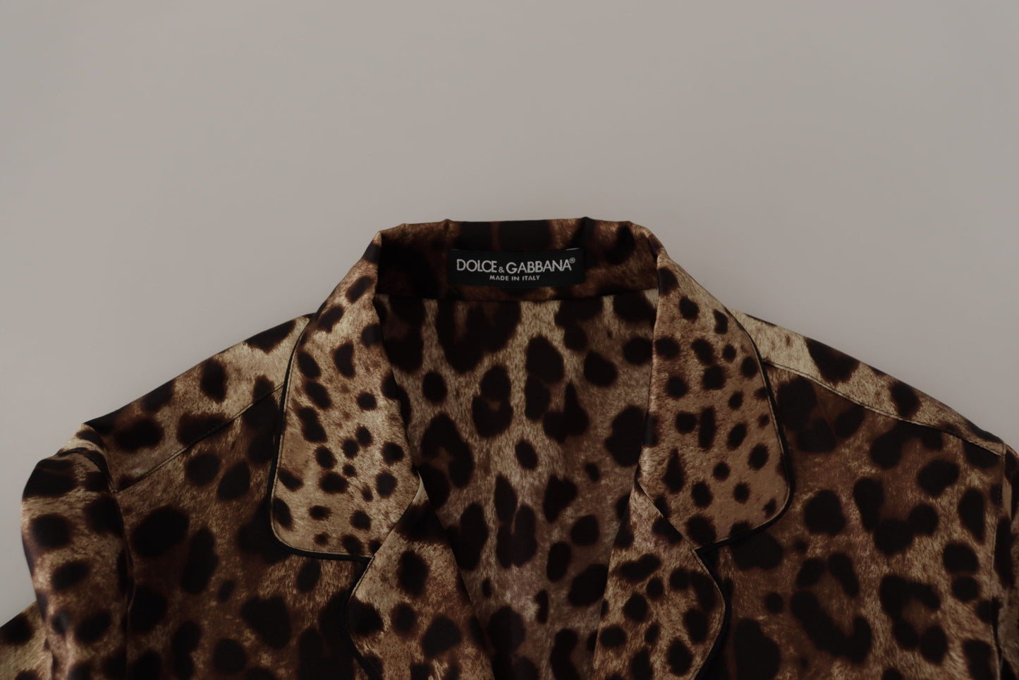 Elegant Leopard Silk Blouse