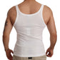 Elegant White Sleeveless Cotton Tank Top