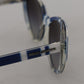 Elegant Blue & White Gradient Sunglasses