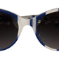 Elegant Blue & White Gradient Sunglasses
