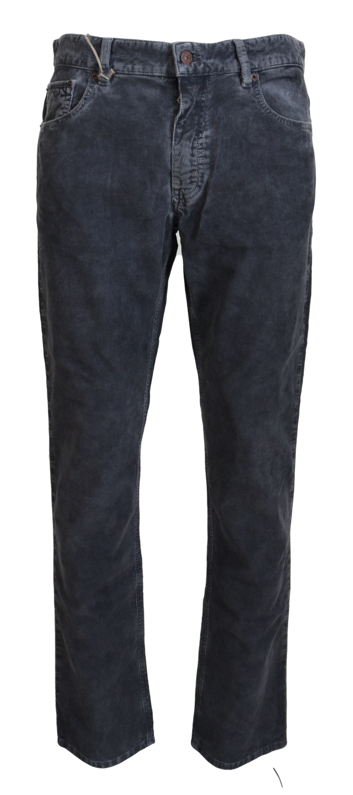 Elegant Gray Corduroy Pants for Men