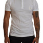 Exquisite White Cotton Polo T-Shirt