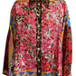 Elegant Silk Floral Print Blouse