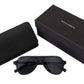 Chic Crystal-Layered Black Sunglasses