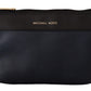 Elegant Leather Zip Pouch Wallet in Chic Black