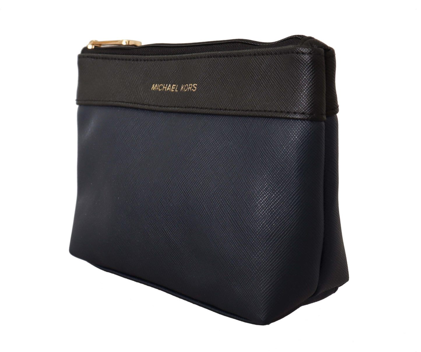 Elegant Leather Zip Pouch Wallet in Chic Black