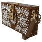 Elegant Crystal-Studded Gold Box Bag