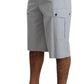 Elegant Light Blue Cargo Shorts