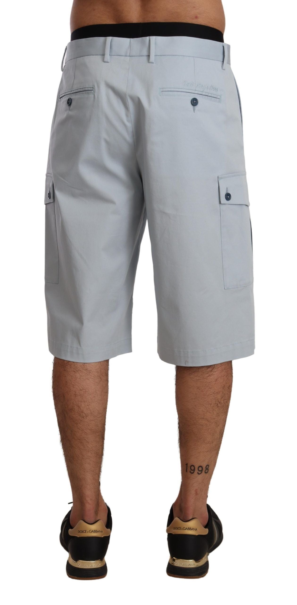 Elegant Light Blue Cargo Shorts