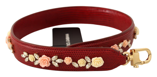 Exotic Leather Red Shoulder Bag Strap