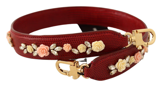 Exotic Leather Red Shoulder Bag Strap