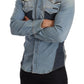 Elegant Blue Denim Slim Fit Shirt