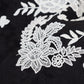 Black Lace Trim Half Sleeves A-line Dress