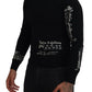 Black Cashmere Crew Neck Pullover Sweater