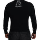 Black Cashmere Crew Neck Pullover Sweater