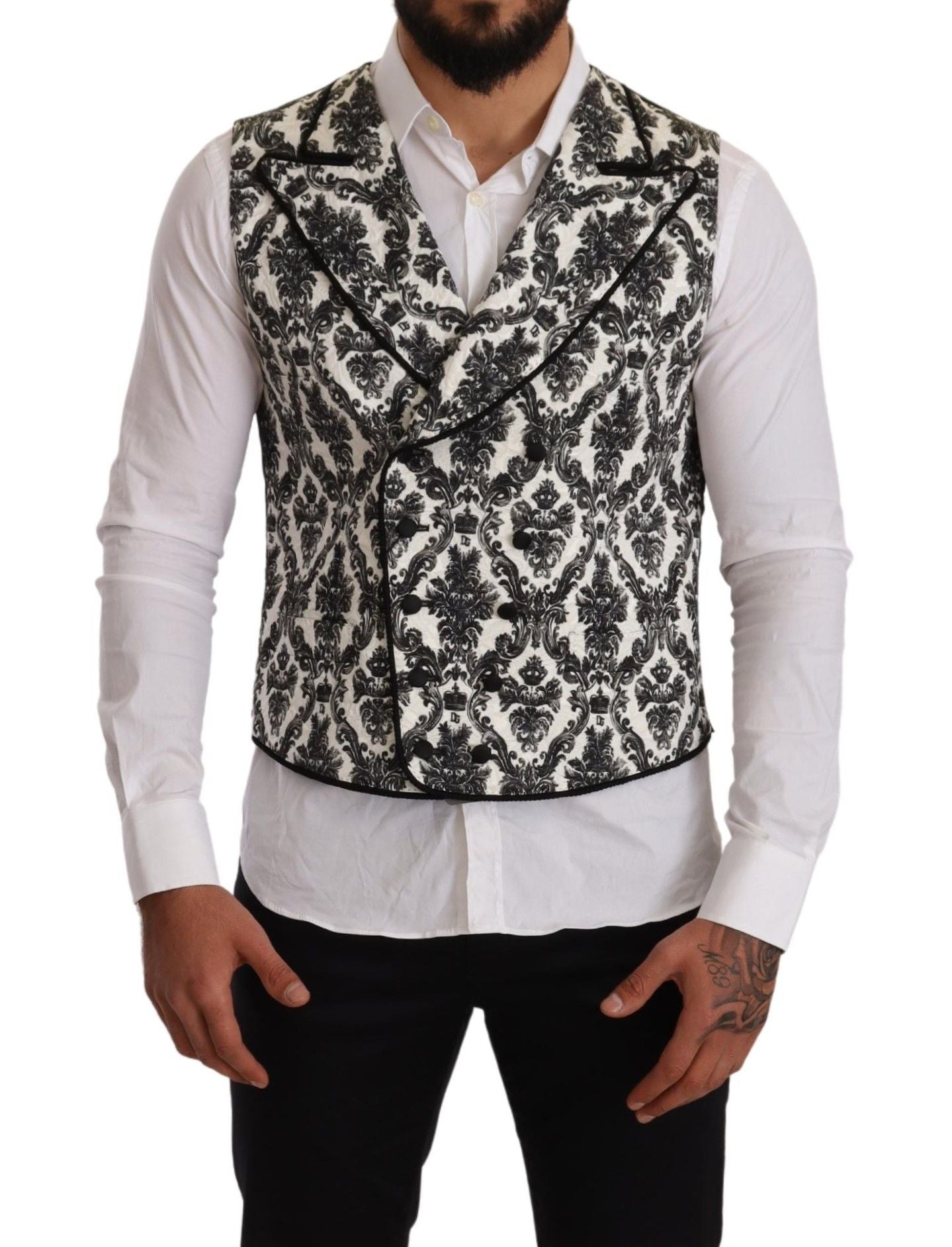 Baroque Jacquard Men's Dress Vest