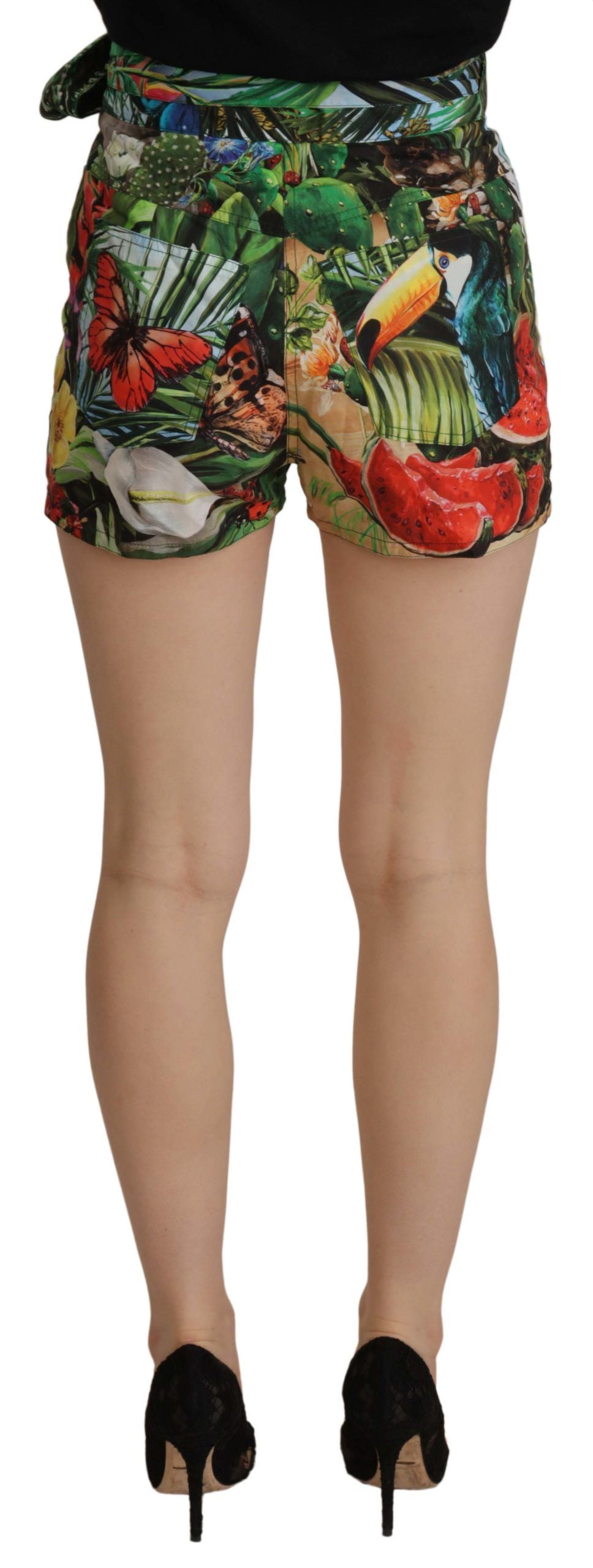 Chic Jungle Print High Waist Shorts