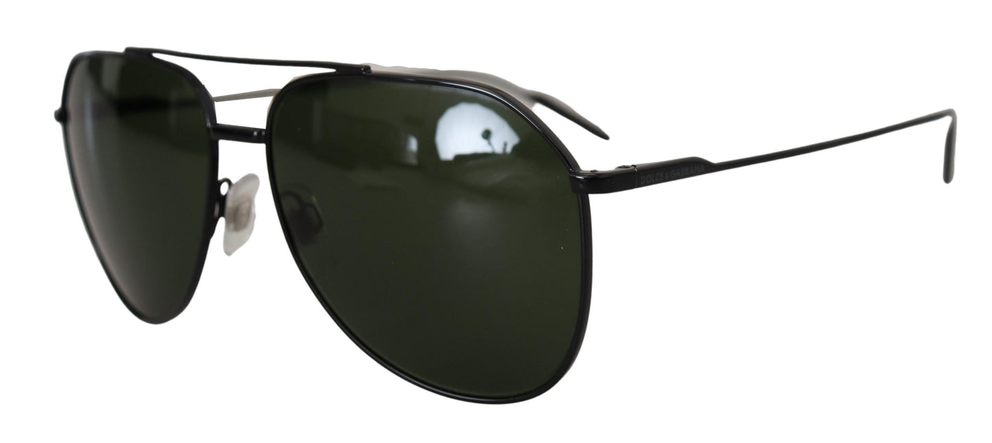 Elegant Metal Grey Green Lens Sunglasses