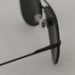Elegant Metal Grey Green Lens Sunglasses