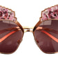 Chic Rose Sequin Embroidered Sunglasses