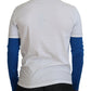 Blue White DNA Crewneck Pullover Sweater