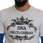 Blue White DNA Crewneck Pullover Sweater