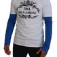 Blue White DNA Crewneck Pullover Sweater