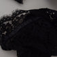 Elegant Black Lace Stretch Sock Pumps