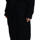 Black Wool Cashmere Knit Cardigan Sweater