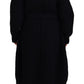 Black Wool Cashmere Knit Cardigan Sweater