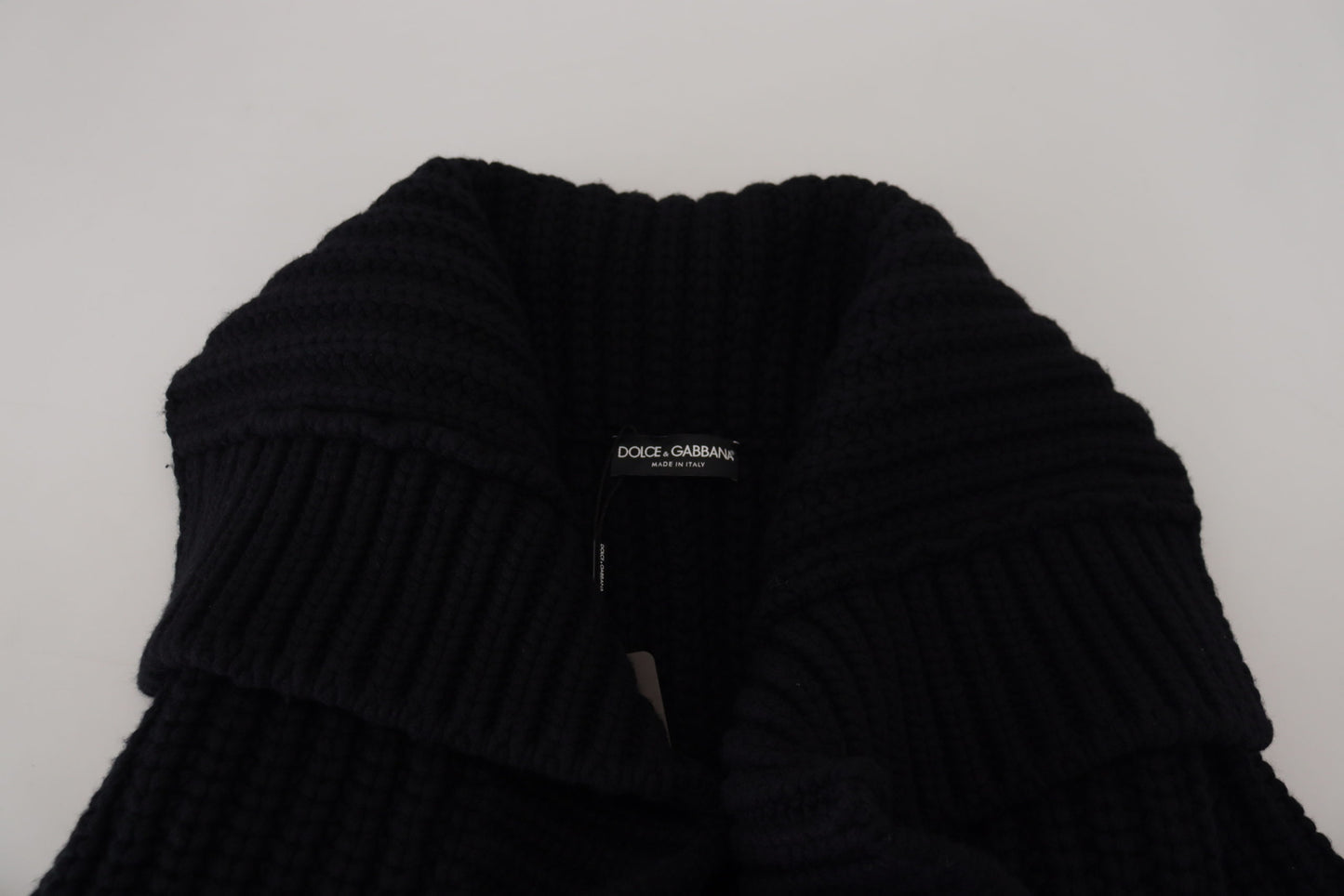 Black Wool Cashmere Knit Cardigan Sweater