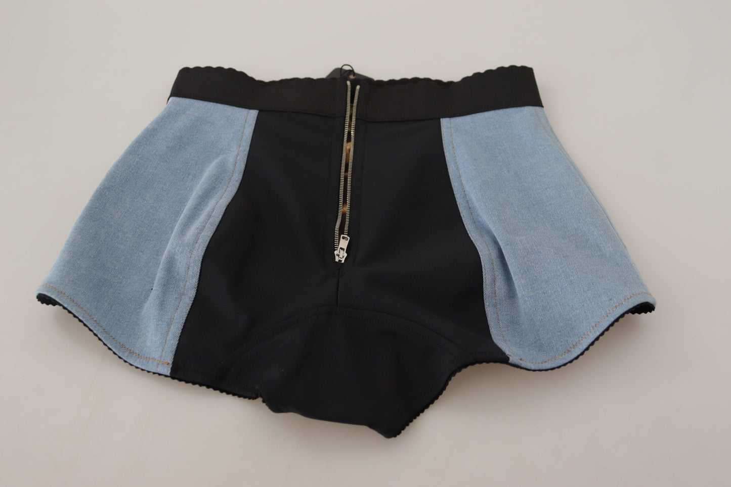 Light Blue High Waist Hot Pants Cotton Shorts